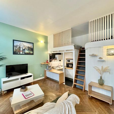 Le Noir Bois Et Blanc - Studio - Wifi - Centre Ville - Entree Autonome Quimper Luaran gambar